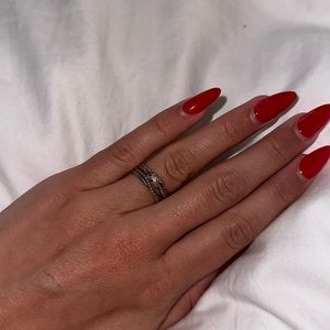 David Yurman - Crossover Ring with Diamonds - size 7 great condition